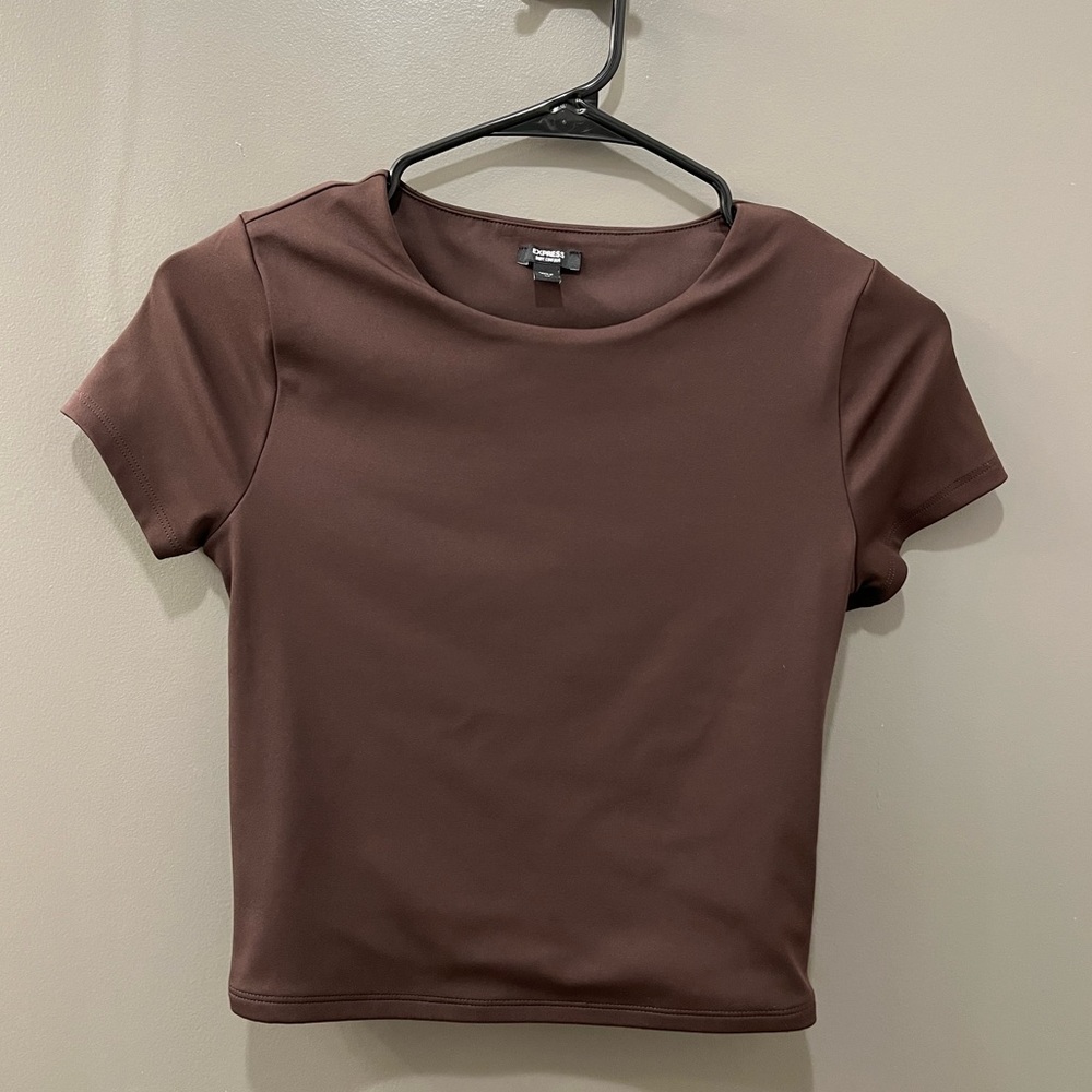 Express Tops | Express Body Contour 90s Crop Top | Color: Brown | Size: XS